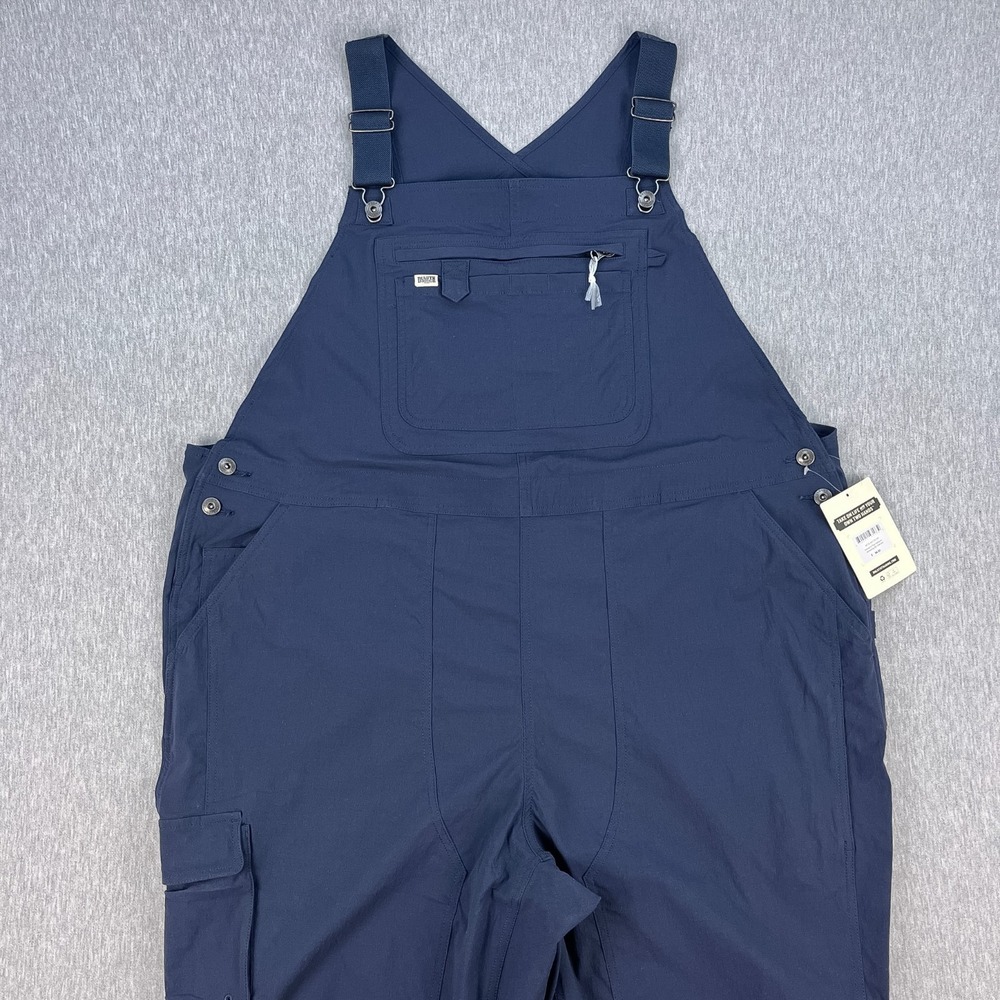 Duluth Plus Heirloom Gardening Bib Overalls Womens 3X x 31 Navy Blue Stretch NEW